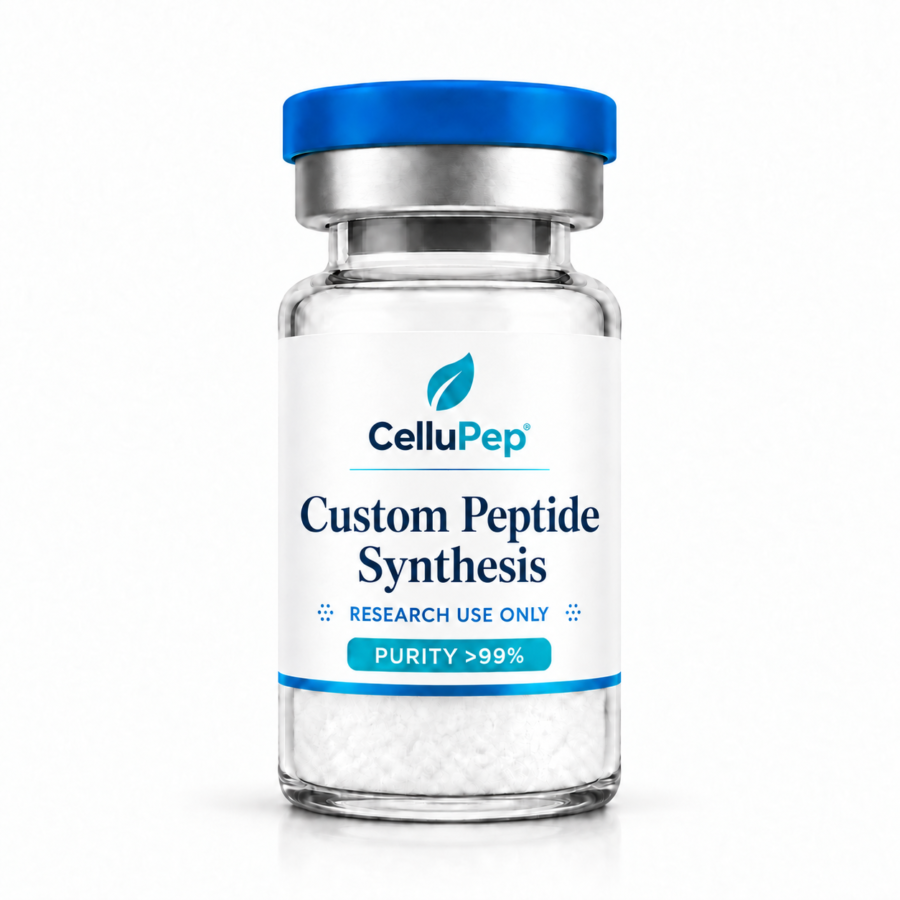 Custom Peptide Synthesis — product packaging illustration