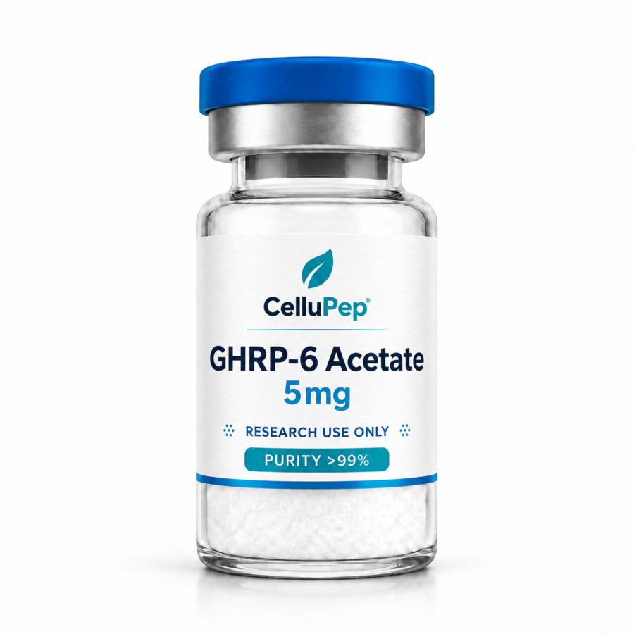 CelluPep GHRP-6 Acetate research peptide vial