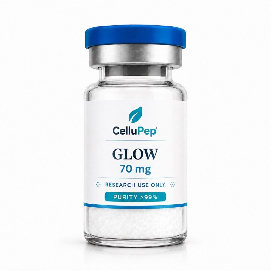 CelluPep GLOW research peptide vial