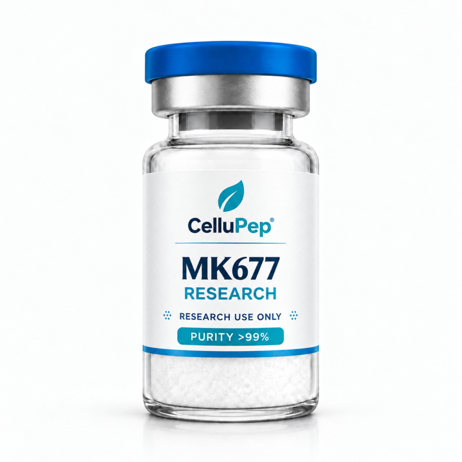 CelluPep MK677 research peptide vial
