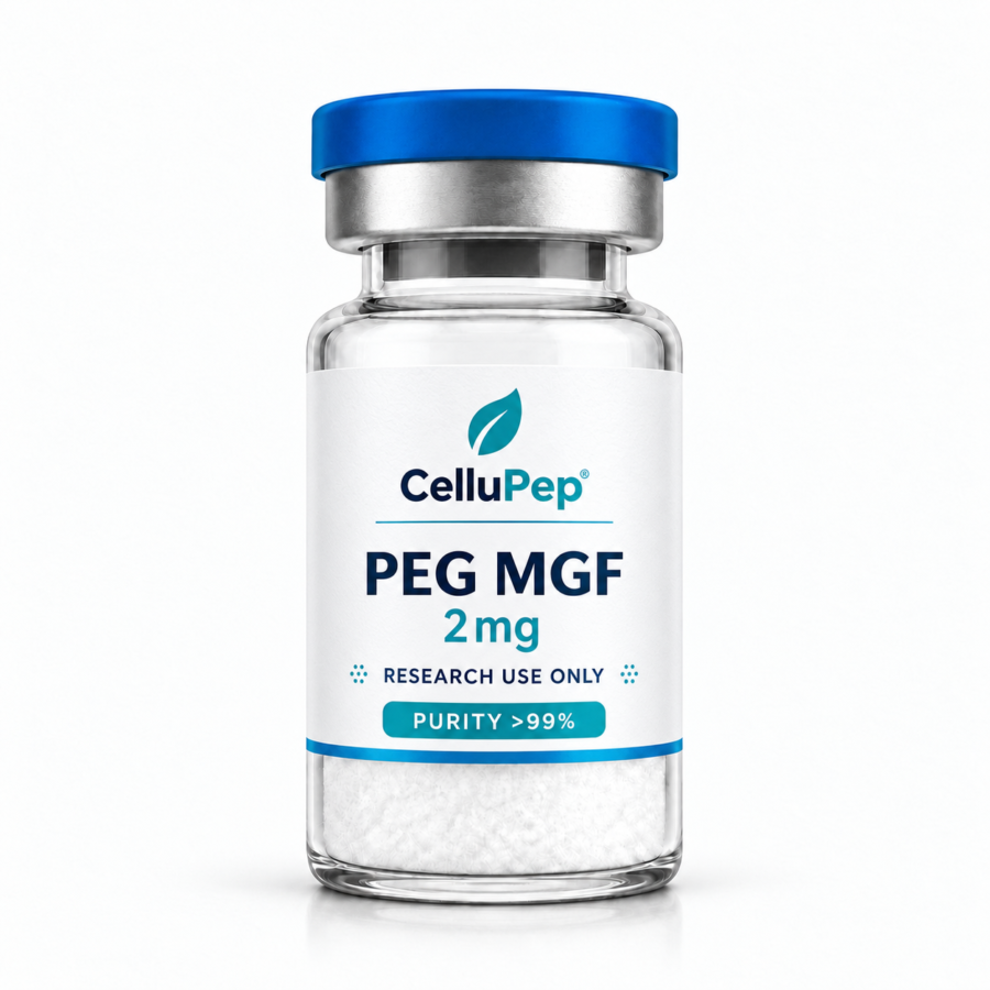 CelluPep PEG MGF research peptide vial