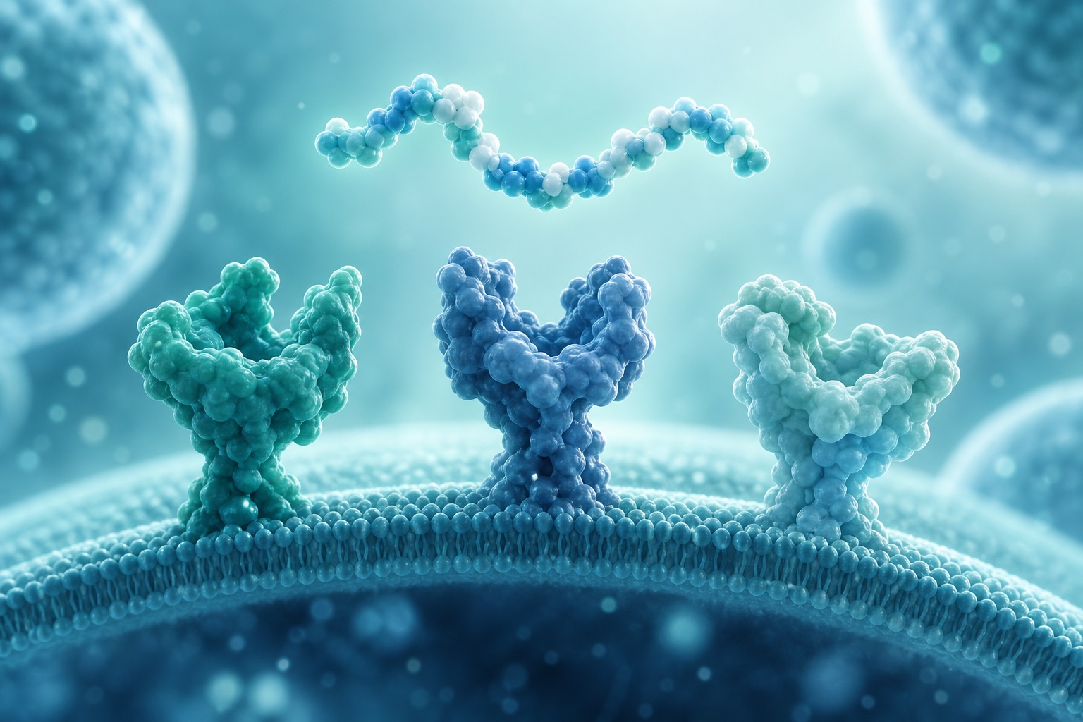 AI-generated conceptual illustration for Retatrutide and Triple-Receptor Agonism: What the Early Studies Established