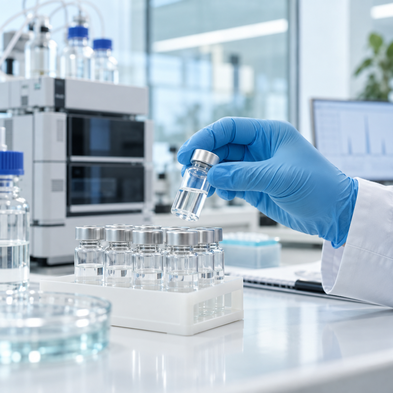 AI-generated illustration of laboratory sample inspection
